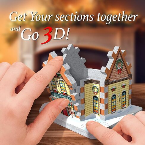 لغز Wrebbit3D Advent Calendar ثلاثي الأبعاد | اكتشف وقم ببناء منازل ساحرة لعرضها في عطلة أبدية | 12 قطعة أحجية معبأة بشكل فردي (870 قطعة إجمالية) | قرية عيد الميلاد على الطاولة قابلة لإعادة الاستخدام in Kuwait
