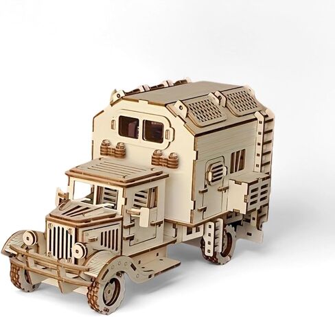 3-D Wooden Puzzle – Wooden Craftsman’s RV Building Model Kit – Wooden DIY Puzzle and Brain Teaser – RV 3-D Puzzle – Birthday Gift, Christmas in Saudi Arabia