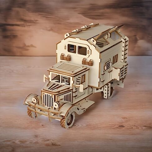 3-D Wooden Puzzle – Wooden Craftsman’s RV Building Model Kit – Wooden DIY Puzzle and Brain Teaser – RV 3-D Puzzle – Birthday Gift, Christmas in Saudi Arabia