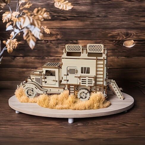 3-D Wooden Puzzle – Wooden Craftsman’s RV Building Model Kit – Wooden DIY Puzzle and Brain Teaser – RV 3-D Puzzle – Birthday Gift, Christmas in Saudi Arabia