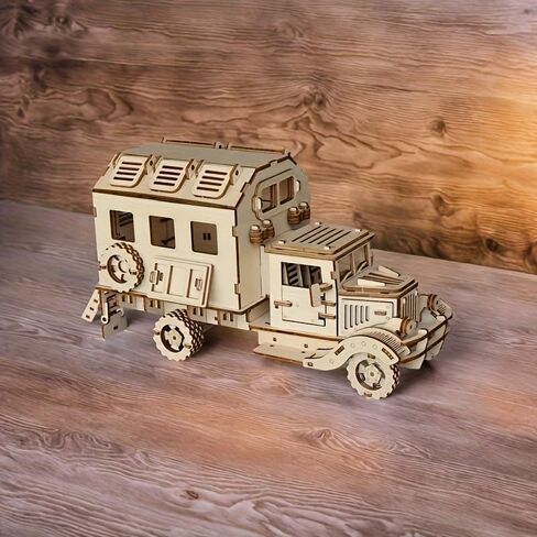 3-D Wooden Puzzle – Wooden Craftsman’s RV Building Model Kit – Wooden DIY Puzzle and Brain Teaser – RV 3-D Puzzle – Birthday Gift, Christmas in Saudi Arabia