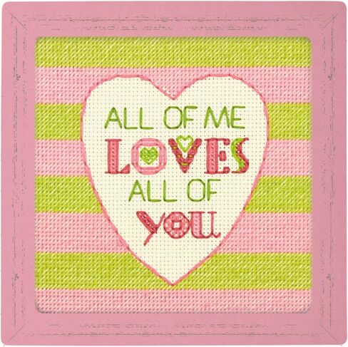 Dimensions 70-65166 All of Me Counted Cross Stitch Kit, Cross Stitch for Beginners, 5" x 5" in Saudi Arabia