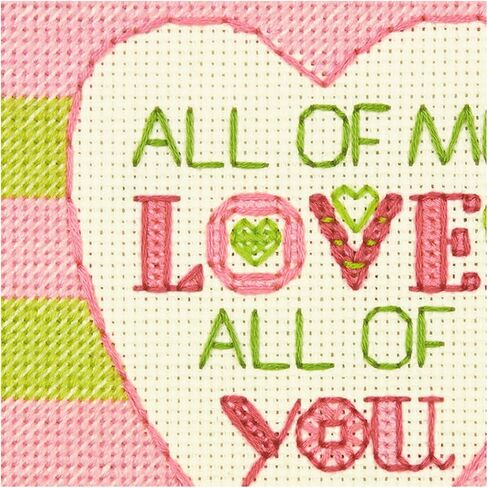 Dimensions 70-65166 All of Me Counted Cross Stitch Kit, Cross Stitch for Beginners, 5" x 5" in Saudi Arabia