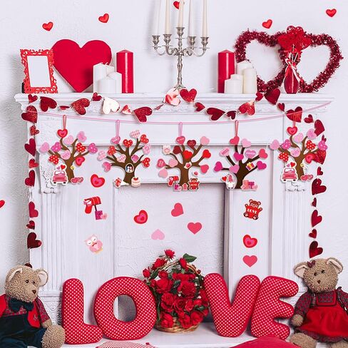 SULOLI 24 حزمة DIY الحب شجرة القلب الحرفية، عيد الحب شجرة القلب على شكل قلب عدة الحرف اليدوية لعيد الحب الزفاف عيد الأم لصالح لوازم الحفلات in Kuwait