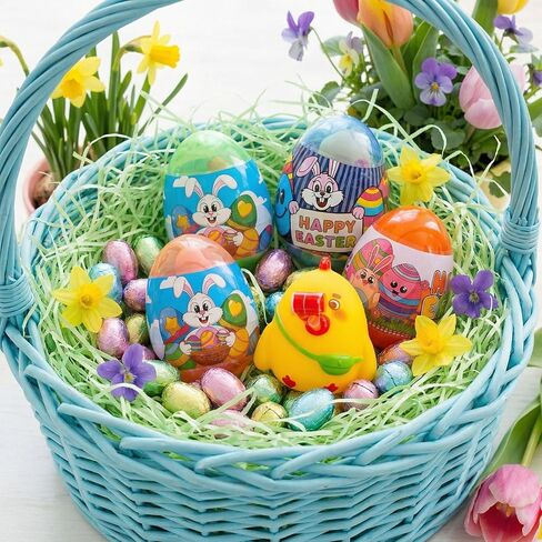 4 عبوات من بيض عيد الفصح مع ألعاب ضغط اللسان بالداخل، بيض مملوء مسبقًا بألعاب لحشو سلة عيد الفصح للأطفال، صيد البيض، هدايا الحفلات in Kuwait