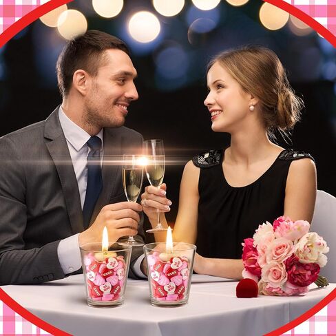 150 Pcs Valentine's Day Heart Decor Vase Filler Red Pink White Love Conversation Heart for Floating Candles Centerpiece Valentines Vase Filler Decorations for Wedding Table Party Decor in Saudi Arabia