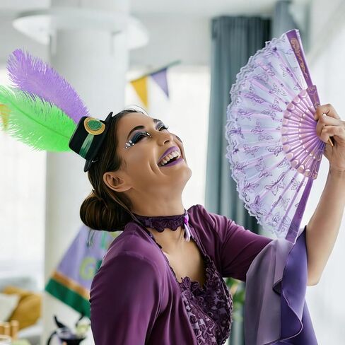 CCINEE 12Pcs Mardi Gras Feathers Stems, Artificial Purple Green Yellow Feathers Picks for DIY Masquerade Party Costume Tables Centerpieces Vase Clothing Accessories 10-12Inch in Saudi Arabia