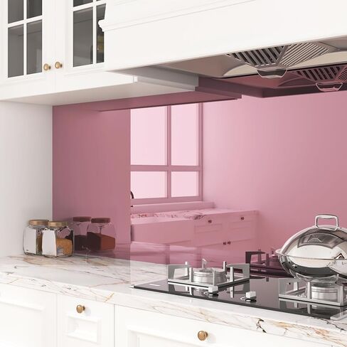WESTICK Rose Gold Permanent Vinyl Glossy Mirror Contact Paper Peel and Stick Mirror Wallpaper Self Adhesive Reflective Metallic Vinyl Roll for Fridge Wrap DIY Home Decor Craft Shelf Liner 15.8" x 80" in Saudi Arabia