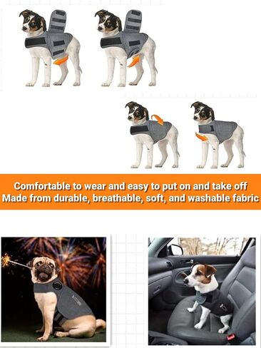 Comfortable Shirt Thunder Dog Anxiety Jacket Anti-Anxiety Shirt Stress Relief Keep Calm Clothes (Large) in Saudi Arabia
