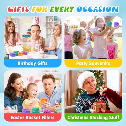 3Pack Big Squishy Stress Cube, Stress Balls for Kids & Adults, Ice Squishy Cube Sugar Balls, Sensory Fidget Toys for Anxiety Relief, Autism ADHD Stress Relief Toy, Classroom Prize, Party Favors in Saudi Arabia