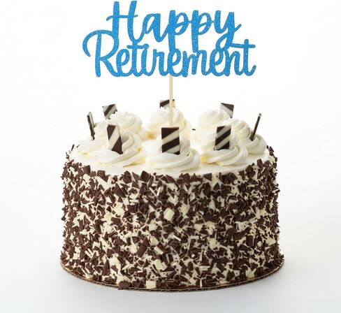 Retirement Cake Topper, Happy Retirement Cake Toppers Picks for Desserts, Cupcakes, Party Theme 1 Pack(Black) in Saudi Arabia