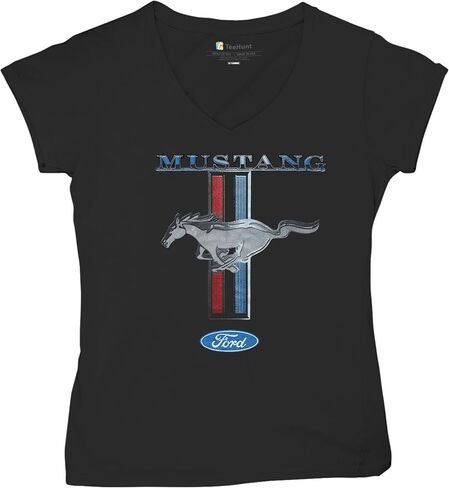Ford Mustang Classic Women's V-Neck T-Shirt GT Cobra Boss 302 Mach 1 in Kuwait