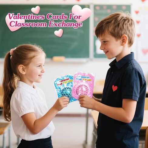 24 حزمة من هدايا عيد الحب للأطفال، بطاقات عيد الحب لمدرسة الأطفال مع كرات الضغط، ألعاب الضغط في الفصل الدراسي، تبادل هدايا عيد الحب للأولاد والبنات in Saudi Arabia