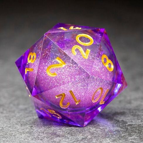 Sage's Spirits Liquid Core D20 33mm Chonky Sharp Edge الراتنج يموت DND النرد للأبراج المحصنة والتنينات RPG منضدية TTRPG (أرواح الطبيعة) in Kuwait