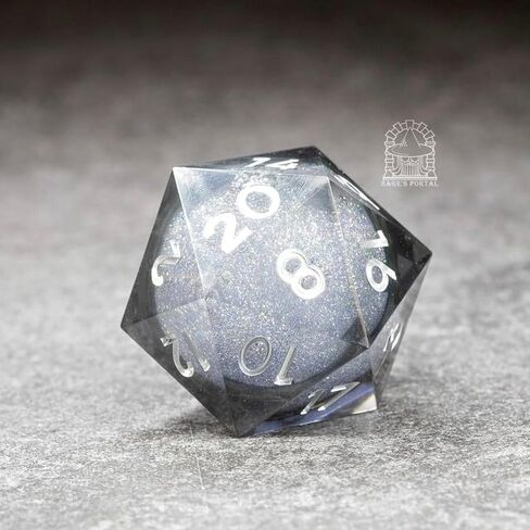 Sage's Spirits Liquid Core D20 33mm Chonky Sharp Edge الراتنج يموت DND النرد للأبراج المحصنة والتنينات RPG منضدية TTRPG (أرواح الطبيعة) in Kuwait