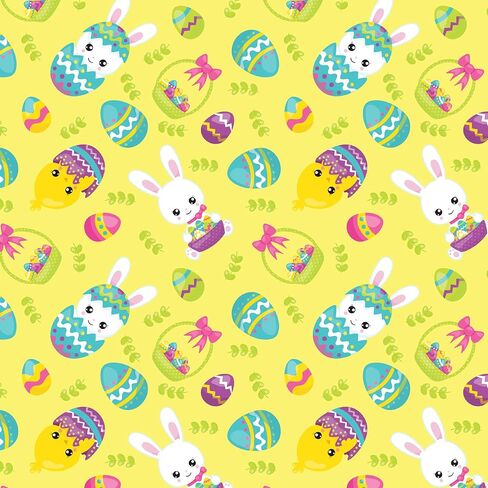 10PCS Easter Cotton Fabric Bundle - Rabbit Egg Printed Fat Quarters - Pre-Cut Squares - Perfect for Quilting, Sewing, DIY Crafts - A, 10" x 10" / 20" x 20" or 50" x 50" cm in Saudi Arabia