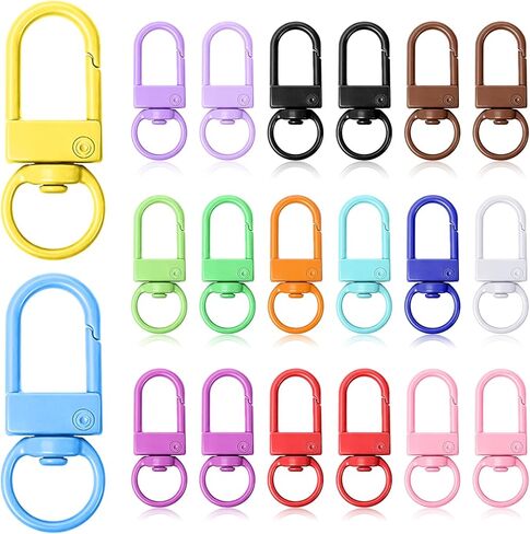 20 Pcs Colorful Small Metal Lobster Claw Clasps, Swivel Lanyard Clasp for Backpack Charms, Claws Buckle Clasp DIY Craft Jewelry Making in Saudi Arabia