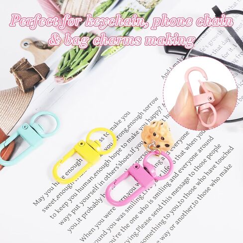 20 Pcs Colorful Small Metal Lobster Claw Clasps, Swivel Lanyard Clasp for Backpack Charms, Claws Buckle Clasp DIY Craft Jewelry Making in Saudi Arabia