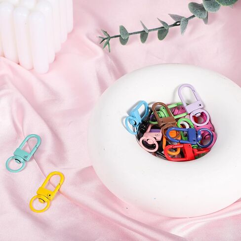 20 Pcs Colorful Small Metal Lobster Claw Clasps, Swivel Lanyard Clasp for Backpack Charms, Claws Buckle Clasp DIY Craft Jewelry Making in Saudi Arabia
