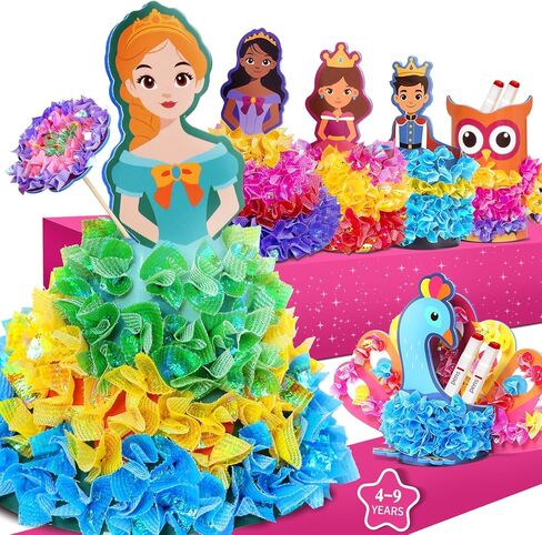 HENUIE DIY Poke Kits Art Craft Activity for Girls Ages 4-8, Mess-Free Fun Flower Bouquet with Stamens 8 Flowers & 2 Butterflies, Creative Activity Birthday Gifts for Kids Ages 4 5 6 7 8+ (Flower) in Saudi Arabia