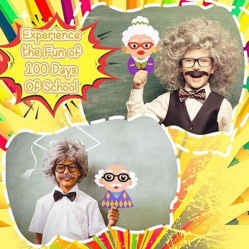 Sanixin 30 Set Grandparents Crafts for Kids 100 Days of School Craft Kits Fun DIY Old Lady Granny Grandpa Stickers Crafts for 100th Day of School Classroom Activities Party Decor Favors in Saudi Arabia