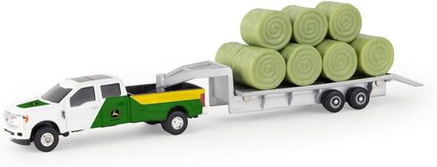 John Deere 1/64 Pickup with Trailer & Bales Toy - LP84529 in Saudi Arabia