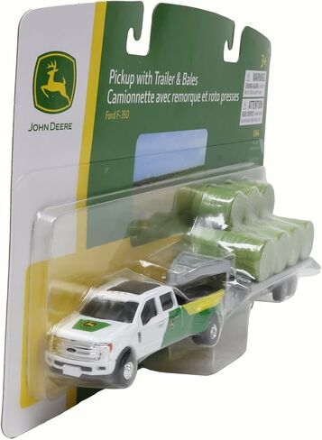 John Deere 1/64 Pickup with Trailer & Bales Toy - LP84529 in Saudi Arabia