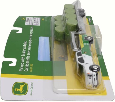 John Deere 1/64 Pickup with Trailer & Bales Toy - LP84529 in Saudi Arabia