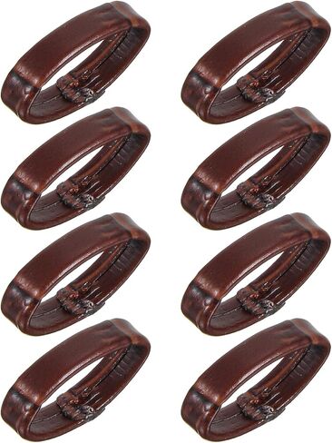 8-Pack Light Brown Leather Watch Band Holder Loops Strap Keeper Replacement for Men & Women Universal Fit 0.83 Inch Inner Diameter in Saudi Arabia