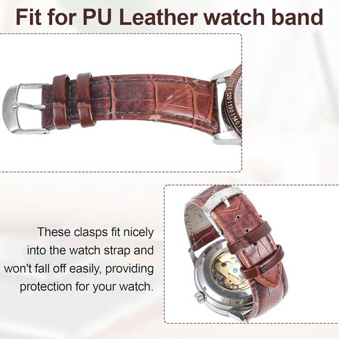 8-Pack Light Brown Leather Watch Band Holder Loops Strap Keeper Replacement for Men & Women Universal Fit 0.83 Inch Inner Diameter in Saudi Arabia