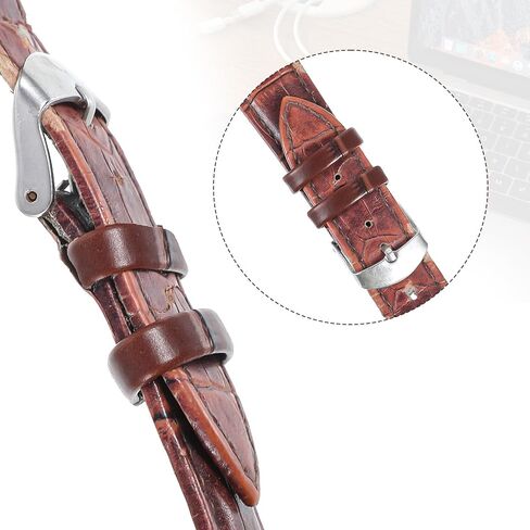 8-Pack Light Brown Leather Watch Band Holder Loops Strap Keeper Replacement for Men & Women Universal Fit 0.83 Inch Inner Diameter in Saudi Arabia