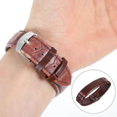 8-Pack Light Brown Leather Watch Band Holder Loops Strap Keeper Replacement for Men & Women Universal Fit 0.83 Inch Inner Diameter in Saudi Arabia