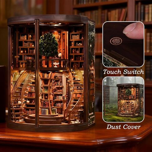 مجموعة Book Nook للبالغين من Booknook DIY Miniature Library Decor Fantasy 3D Puzzle in Kuwait