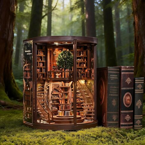 مجموعة Book Nook للبالغين من Booknook DIY Miniature Library Decor Fantasy 3D Puzzle in Kuwait