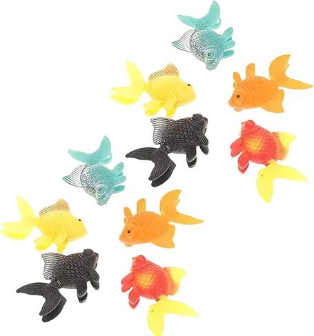 10 Pcs Lifelike Reusable Plastic Artificial Moving Floating Fishes Ornament Decorations for Aquarium Fish Tank Pet Supplies (Random Color) in Saudi Arabia