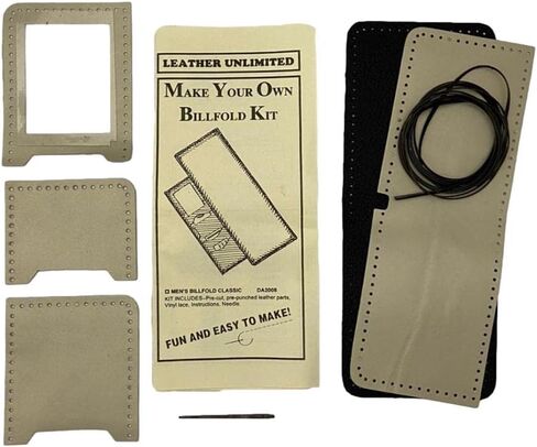 Make Your Own Leather Billfold Wallet Kit - DIY Leather Accessory - Men - Women - Children (Men's Classic Billfold Kit) in Saudi Arabia