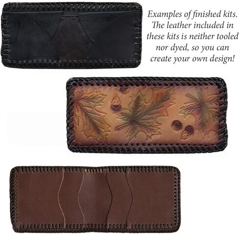 Make Your Own Leather Billfold Wallet Kit - DIY Leather Accessory - Men - Women - Children (Men's Classic Billfold Kit) in Saudi Arabia