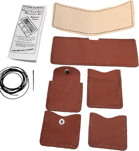 Make Your Own Leather Billfold Wallet Kit - DIY Leather Accessory - Men - Women - Children (Men's Classic Billfold Kit) in Saudi Arabia