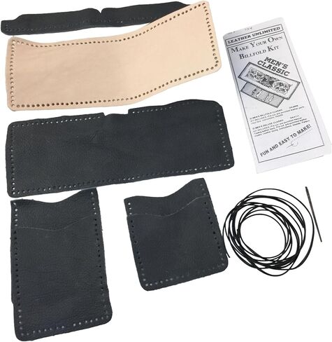 Make Your Own Leather Billfold Wallet Kit - DIY Leather Accessory - Men - Women - Children (Men's Classic Billfold Kit) in Saudi Arabia