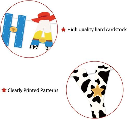 Cartoon Toy Birthday Banner And Garland - Decorative Items For Cartoon Story Party - Theme: Cowboys And Space Heroes - Reusable Party Banner - Indoor And Outdoor Decoration Items in Saudi Arabia