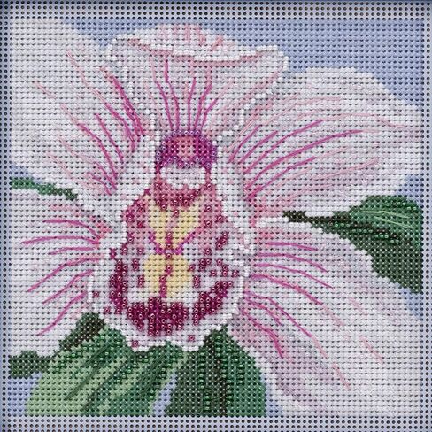 Mill Hill White Orchid Beaded Counted Cross Stitch Kit 2020 Buttons & Beads Spring MH142014 in Saudi Arabia