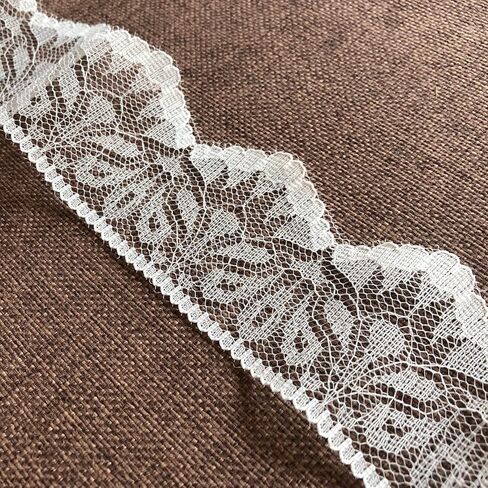 White Lace Ribbon 6 Styles Mixed Non-Elastic Trim Lace for Bridal Wedding Decorations, Sewing DIY Making and DIY Crafts-30 Yards (6sn-White) in Saudi Arabia