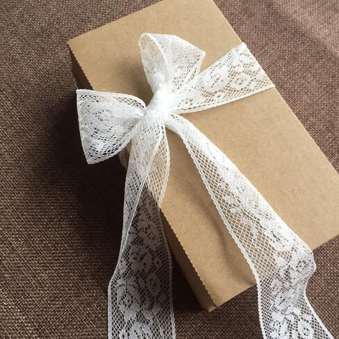 White Lace Ribbon 6 Styles Mixed Non-Elastic Trim Lace for Bridal Wedding Decorations, Sewing DIY Making and DIY Crafts-30 Yards (6sn-White) in Saudi Arabia