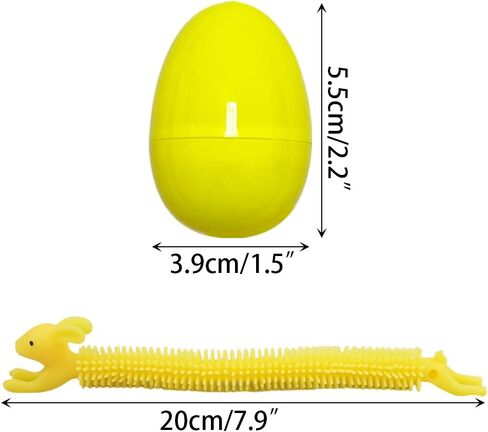 Pinkiwine 24 حزمة بيض عيد الفصح مع أرنب عيد الفصح بسط سلسلة ألعاب تململ داخل للأطفال بنين بنات سلة عيد الفصح حشو هدايا تخفيف التوتر in Kuwait