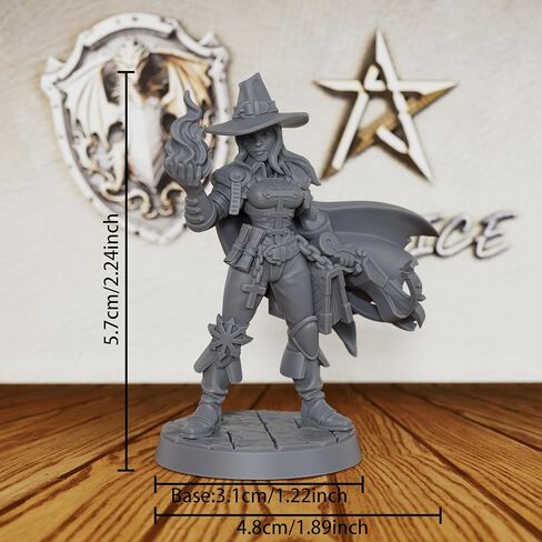 Gothic Monster Stalker DND Miniatures - Unpainted 32mm Scale Human Mage Figurine with Crossbow, Fantasy Vampire Hunter Minis for Tabletop Gaming, Pathfinder & TTRPGs - Vampire Hunter (AS537) in Saudi Arabia