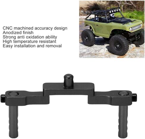 RC Body Post Mounts, CNC Machined Aluminum Alloy RC Front Mount Shell Column Compatible with SCX24 1/24 RC Cars(Black) in Saudi Arabia