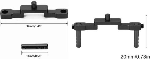 RC Body Post Mounts, CNC Machined Aluminum Alloy RC Front Mount Shell Column Compatible with SCX24 1/24 RC Cars(Black) in Saudi Arabia