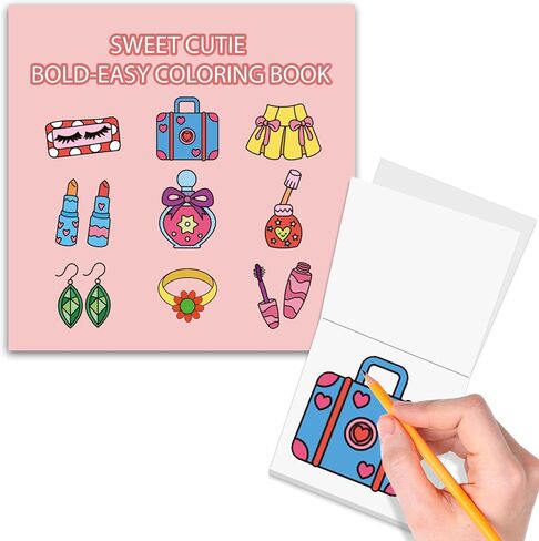 EggSun 3Pack 50 Pages Mini Coloring Books Pocket Size 3x3 inches Pocket Size Small Gifts for Kids Men Women Teen,Classroom Activity Travel Creating Birthday Party Favors (3Pack-Plants Crystal Datura) in Saudi Arabia