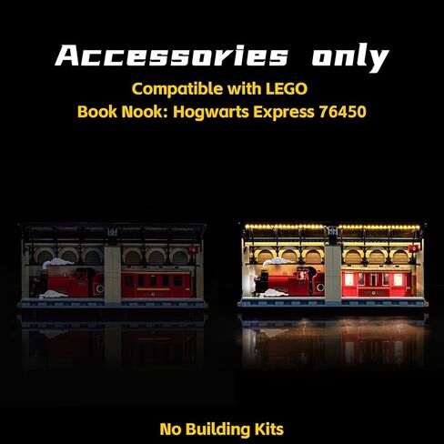 BrickBling LED Light Kit Compatible with Lego Book Nook: Express 76450 - Excluding Bricks (RC Version Light) in Saudi Arabia