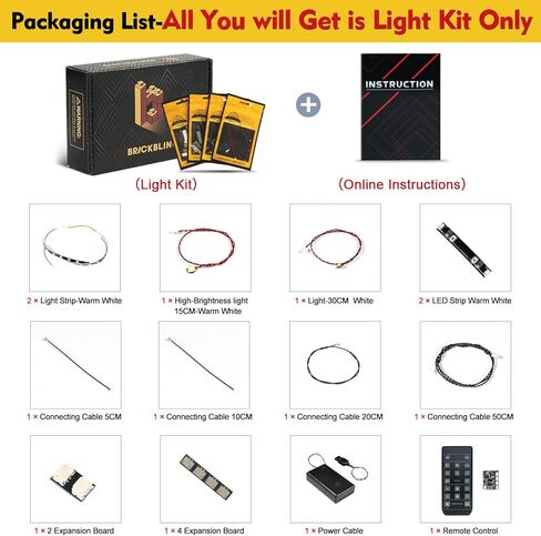 BrickBling LED Light Kit Compatible with Lego Book Nook: Express 76450 - Excluding Bricks (RC Version Light) in Saudi Arabia